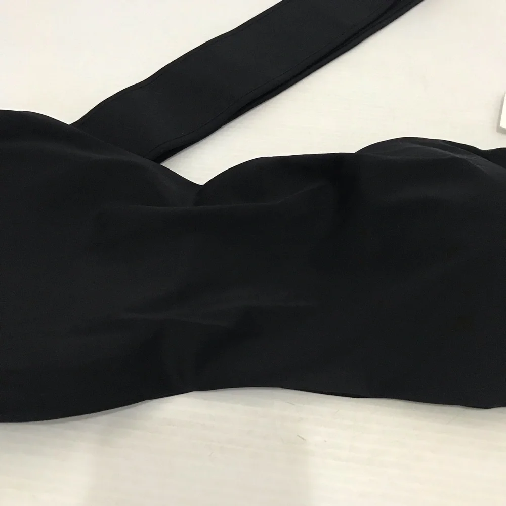 Nwt Andrea Iyamah Black One-Shoulder Swim Top - Size XXL